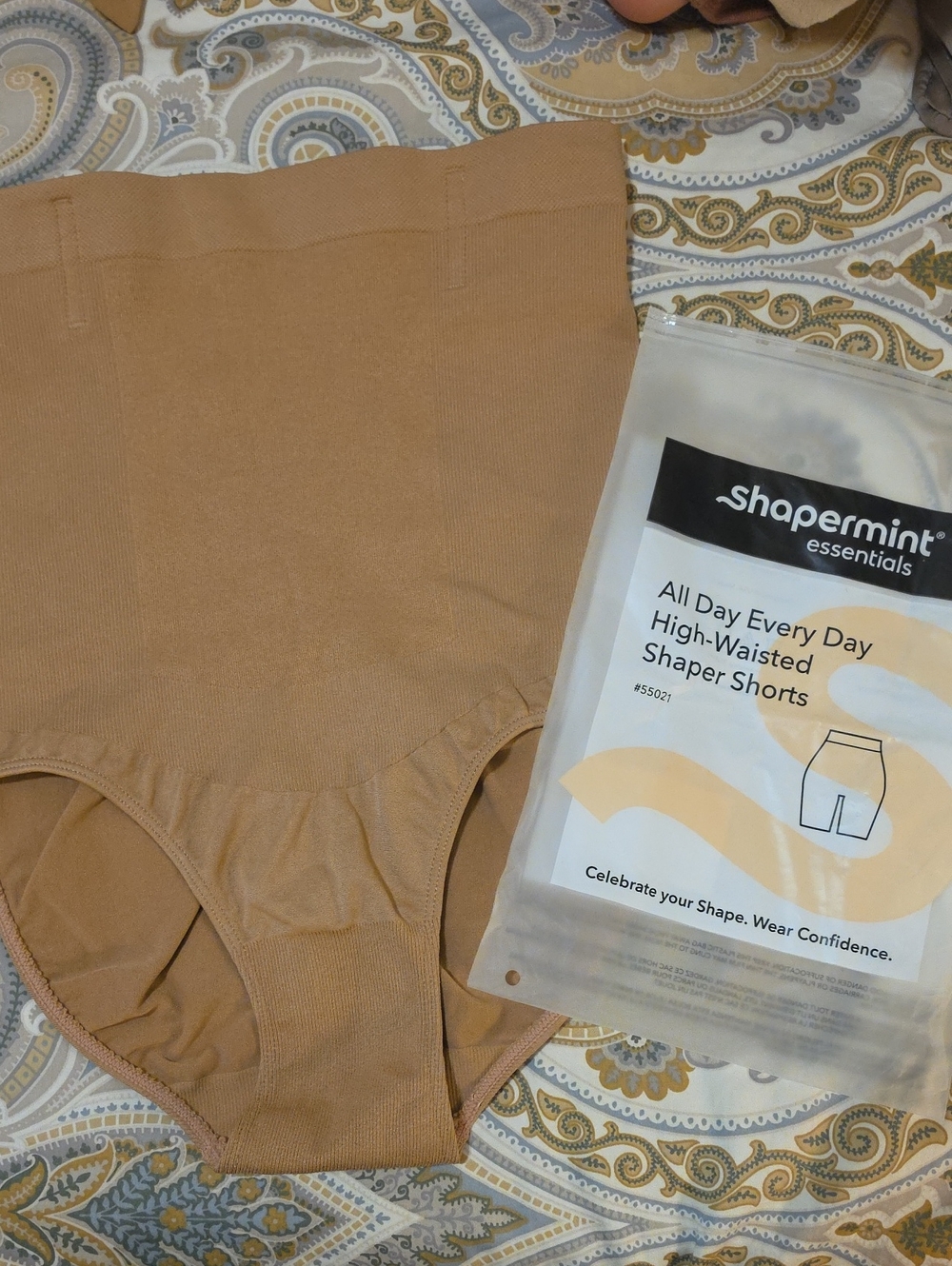 Shapermint High-Waisted Shaper Shorts - Tan